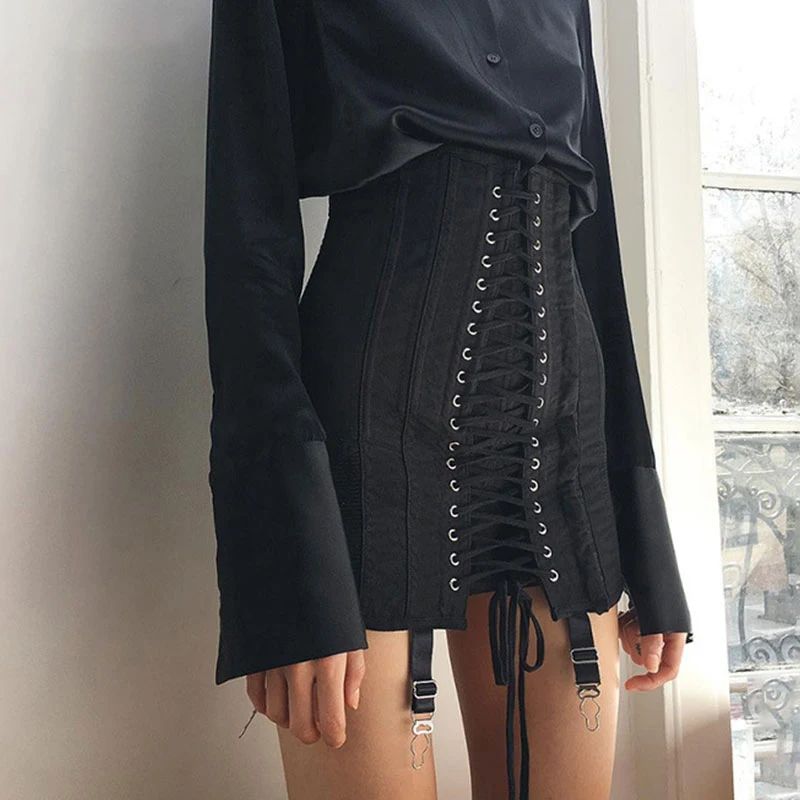 Vintage Mini Skirt Women Punk Patchwork Summer High Waist Skirt Bodycon Eyelet Lace Up Aesthetic Sexy Skirts
Vintage Mini Skirt Women Punk Patchwork Summer High Waist Skirt Bodycon Eyelet Lace Up Aesthetic Sexy Skirts