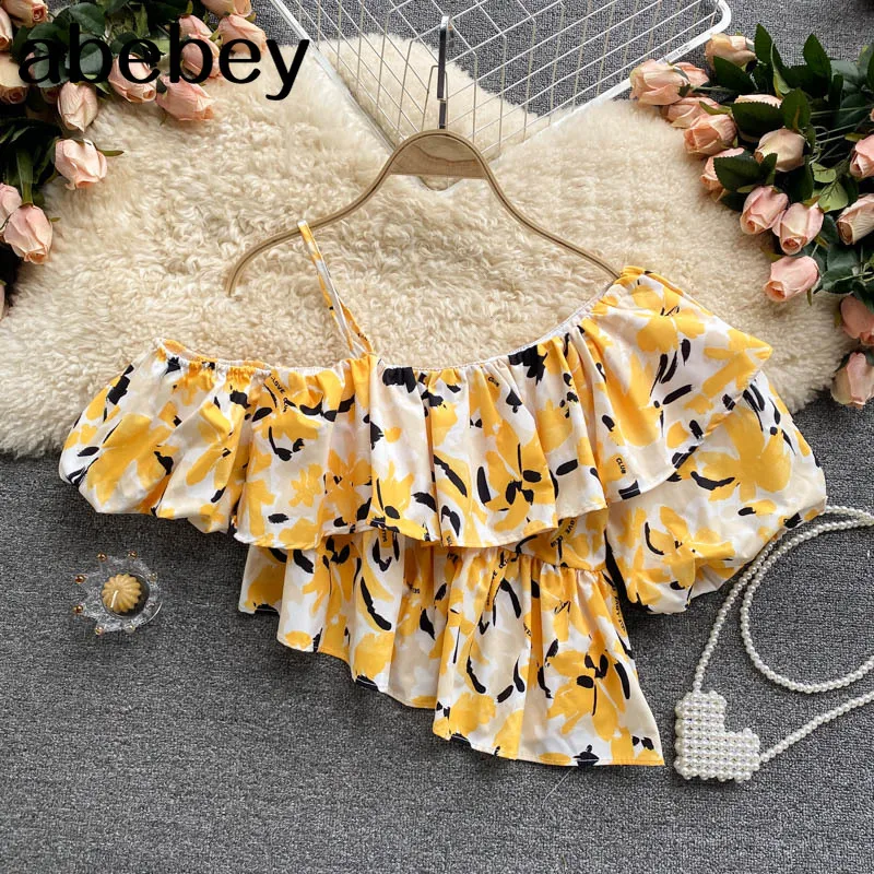 Design Sexy Off Shoulder Blouse Women Chic One Shoulder Floral Short Blouses Summer Korean Party Tops
Design Sexy Off Shoulder Blouse Women Chic One Shoulder Floral Short Blouses Summer Korean Party Tops