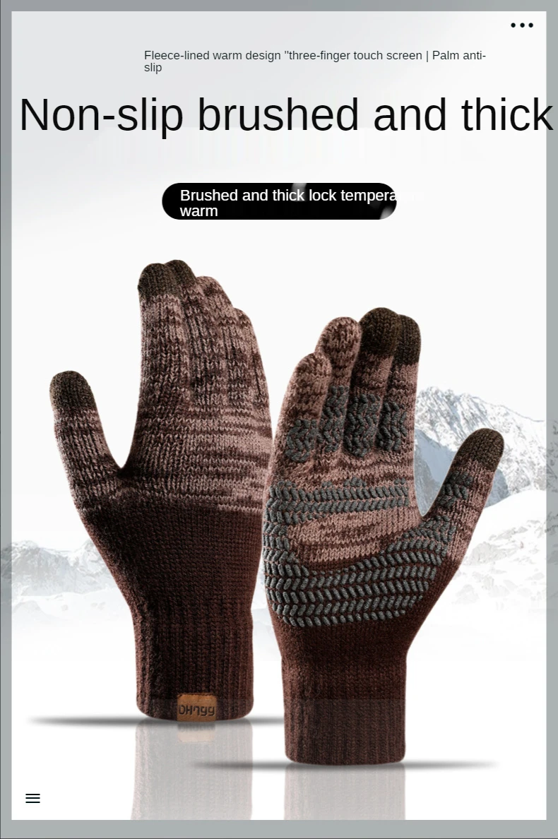Knitted XL Men's Autumn and Winter Plus Velvet Color Matching Offset Printing Touch Screen Warm Gloves
Knitted XL Men's Autumn and Winter Plus Velvet Color Matching Offset Printing Touch Screen Warm Gloves