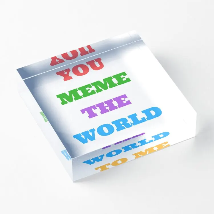You Meme The World To Me Acrylic Block Family Clear Cute Pad Room Decoration Fashionable Decor Board Stamping Art Transparent
You Meme The World To Me Acrylic Block Family Clear Cute Pad Room Decoration Fashionable Decor Board Stamping Art Transparent