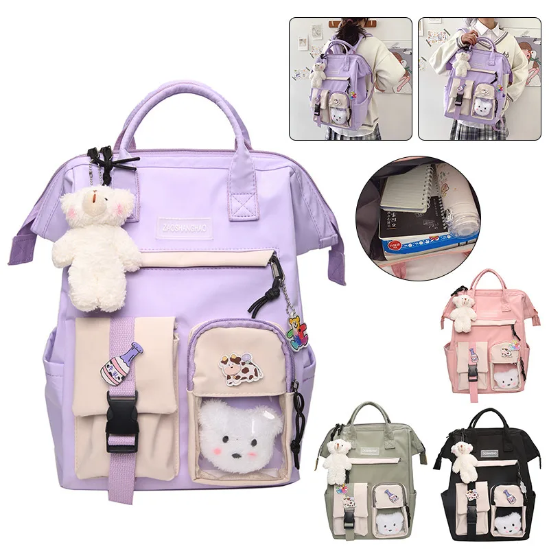 Waterproof Nylon School Bags for Teenage Girls School Laptop Backpacks Women Travel Shoulder Bag Student Bookbag Female Rucksack 
Waterproof Nylon School Bags for Teenage Girls School Laptop Backpacks Women Travel Shoulder Bag Student Bookbag Female Rucksack