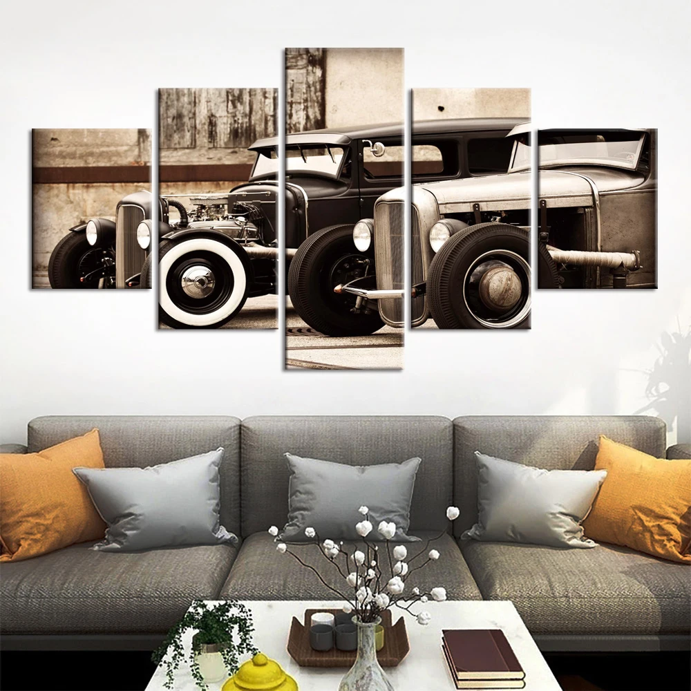 No Framed Canvas 5 Pieces Retro Vintage Car Decorative Printed Wall Art Posters Pictures for Living Room Home Decor Paintings
No Framed Canvas 5 Pieces Retro Vintage Car Decorative Printed Wall Art Posters Pictures for Living Room Home Decor Paintings