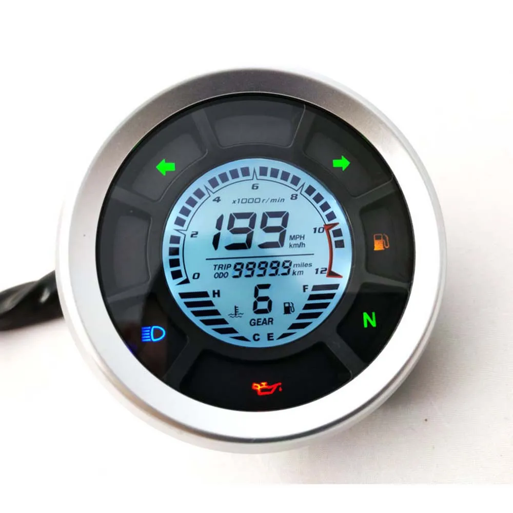 Free Shipping Universal 6 Gear Digital Motorcycle LED Speedometer Odometer Speed Fuel Gauge Water Temperature Gauge 199 Kph Mph
Free Shipping Universal 6 Gear Digital Motorcycle LED Speedometer Odometer Speed Fuel Gauge Water Temperature Gauge 199 Kph Mph