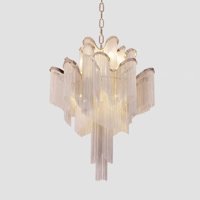 Nordic Luxury LED Pendant Lights for Hotel Hall Home Deor Pendant Lamps Chain Fringed Pendant Hanging Lamps for Home Dining Room
Nordic Luxury LED Pendant Lights for Hotel Hall Home Deor Pendant Lamps Chain Fringed Pendant Hanging Lamps for Home Dining Room