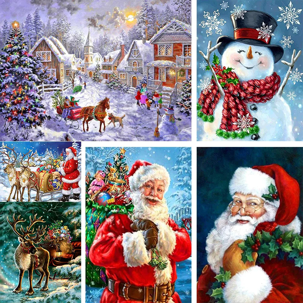 JIEME Santa Claus Diamond Painting Full Round Embroidery Cross Stitch Diamond Mosaic Rhinestone Christmas Decorations For Home
JIEME Santa Claus Diamond Painting Full Round Embroidery Cross Stitch Diamond Mosaic Rhinestone Christmas Decorations For Home
