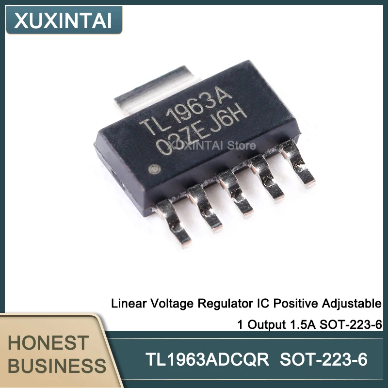 10Pcs/Lot TL1963ADCQR TL1963 Linear Voltage Regulator IC Positive Adjustable 1 Output 1.5A SOT-223-6
10Pcs/Lot TL1963ADCQR TL1963 Linear Voltage Regulator IC Positive Adjustable 1 Output 1.5A SOT-223-6