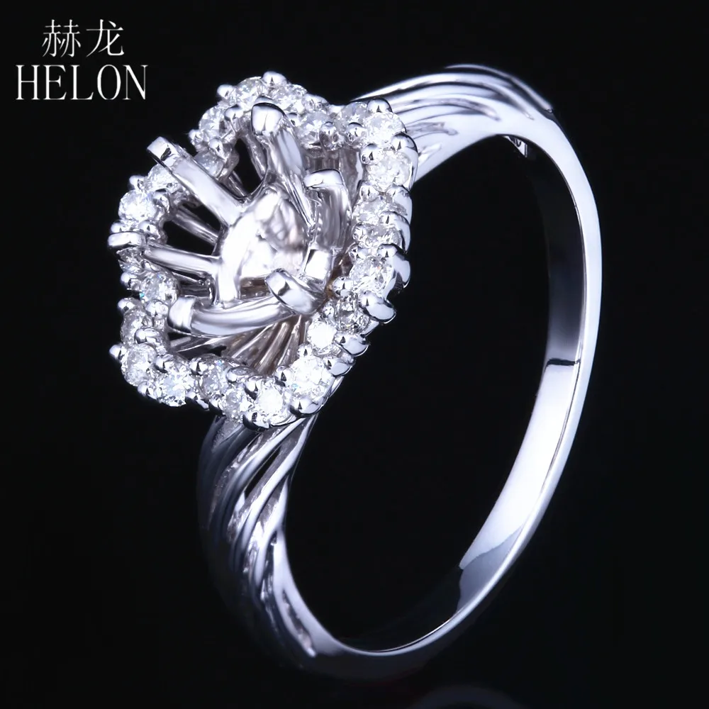 HELON 6-6.5mm Round Solid 14K White Gold AU585 Engagement Wedding Natural Diamonds Semi Mount Ring Art Deco Trendy Fine Jewelry
HELON 6-6.5mm Round Solid 14K White Gold AU585 Engagement Wedding Natural Diamonds Semi Mount Ring Art Deco Trendy Fine Jewelry