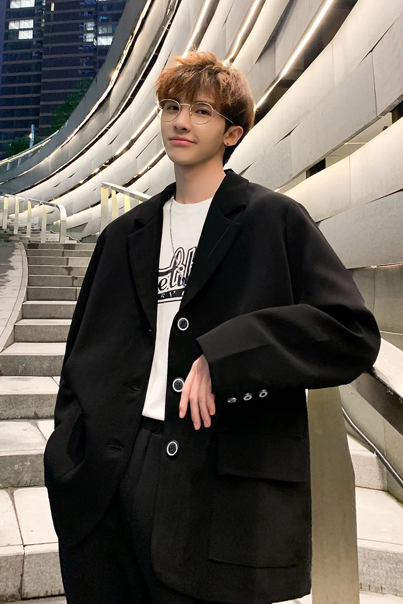 2020 Spring And Autumn New Youth Popular Korean Solid Color Small Suit Fashion Casual Loose Single-breasted Shirt Black S-XL
2020 Spring And Autumn New Youth Popular Korean Solid Color Small Suit Fashion Casual Loose Single-breasted Shirt Black S-XL