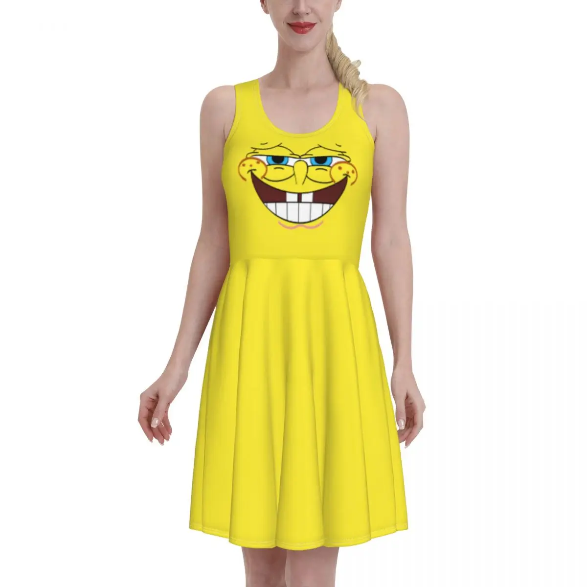 Summer 2021 Sponge Patrick Squarepants Women Dress Sexy O Neck Anime Comic Print Beach Dress Sleeveless Sundress Robe
Summer 2021 Sponge Patrick Squarepants Women Dress Sexy O Neck Anime Comic Print Beach Dress Sleeveless Sundress Robe