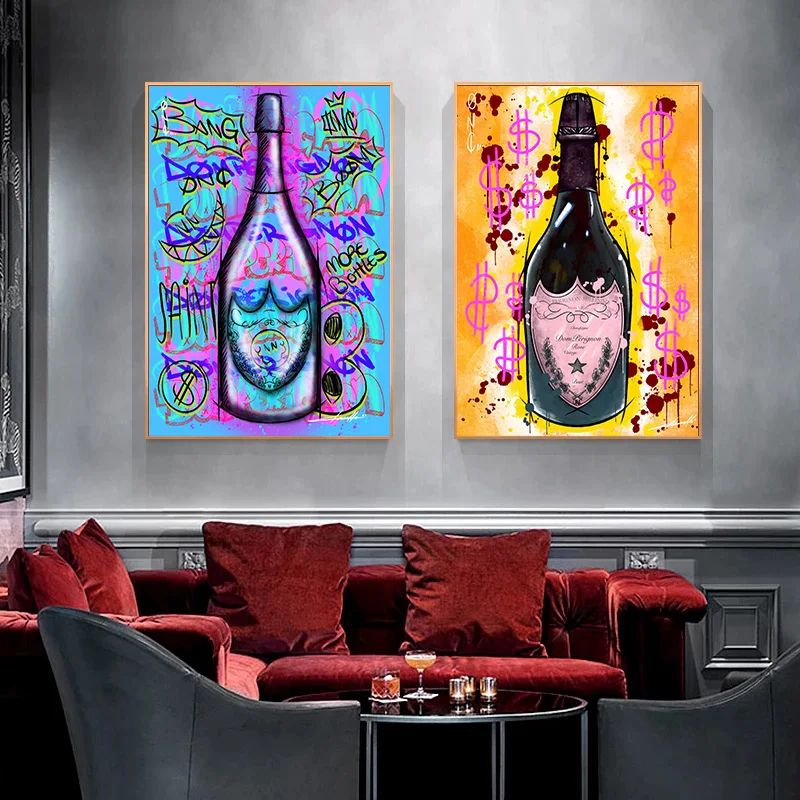 Abstract Graffiti Art Champagne Posters Prints Dollar Sign Canvas Painting Wall Picture for Living Room Kitchen Decor Cuadros
Abstract Graffiti Art Champagne Posters Prints Dollar Sign Canvas Painting Wall Picture for Living Room Kitchen Decor Cuadros