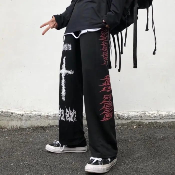 Vintage Sweatpants Men Cross Print Joggers Trousers Unisex Wide Leg Pants Elastic Waist Straight Baggy Cozy Fashion Streetwear
Vintage Sweatpants Men Cross Print Joggers Trousers Unisex Wide Leg Pants Elastic Waist Straight Baggy Cozy Fashion Streetwear