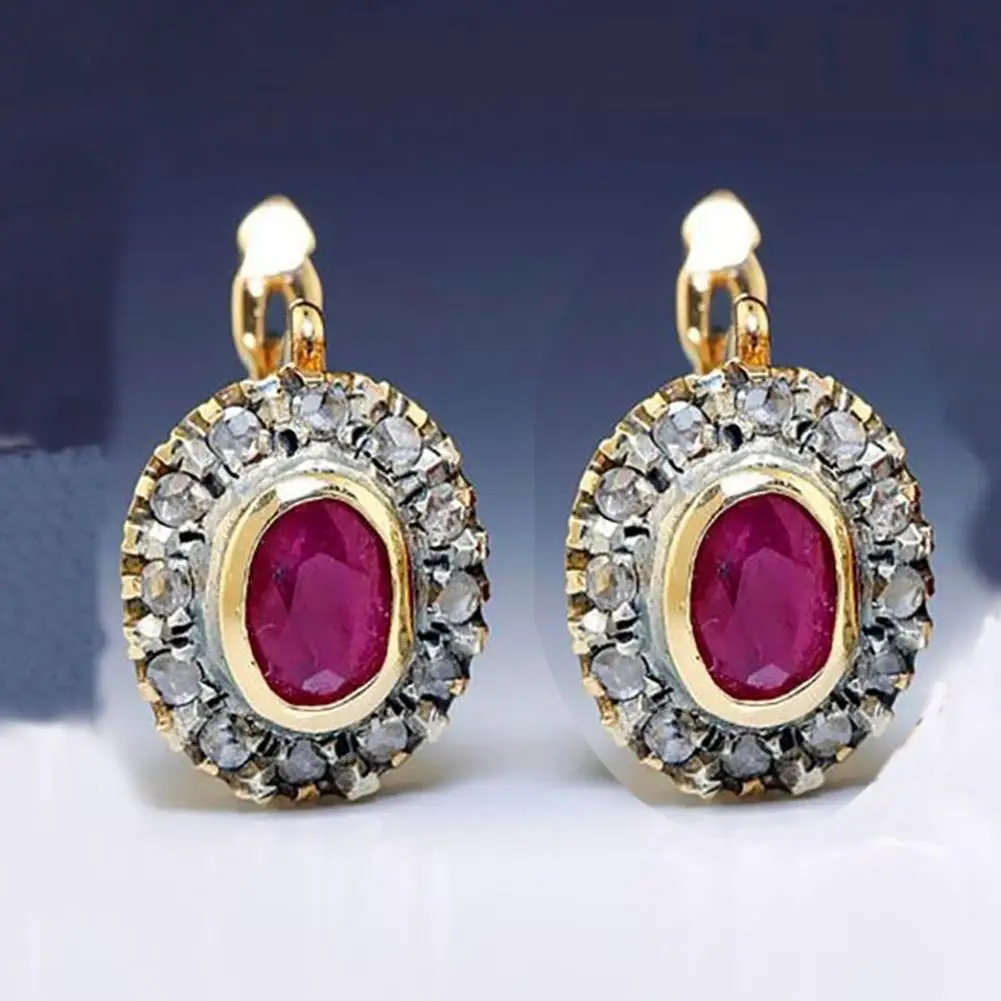 Luxury Vintage Crystal Charm Earrings for Women Statement Red Blue Zircon Stone Ear Clip Gem Earrings Wedding Bride Jewelry
Luxury Vintage Crystal Charm Earrings for Women Statement Red Blue Zircon Stone Ear Clip Gem Earrings Wedding Bride Jewelry