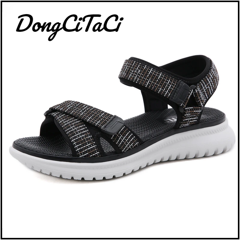 DongCiTaCi Summer Women's Sandals Casual Flat Sandals Open Toe Shoes For Women Student Wedge Beach Sandales Black Gray 35-42
DongCiTaCi Summer Women's Sandals Casual Flat Sandals Open Toe Shoes For Women Student Wedge Beach Sandales Black Gray 35-42