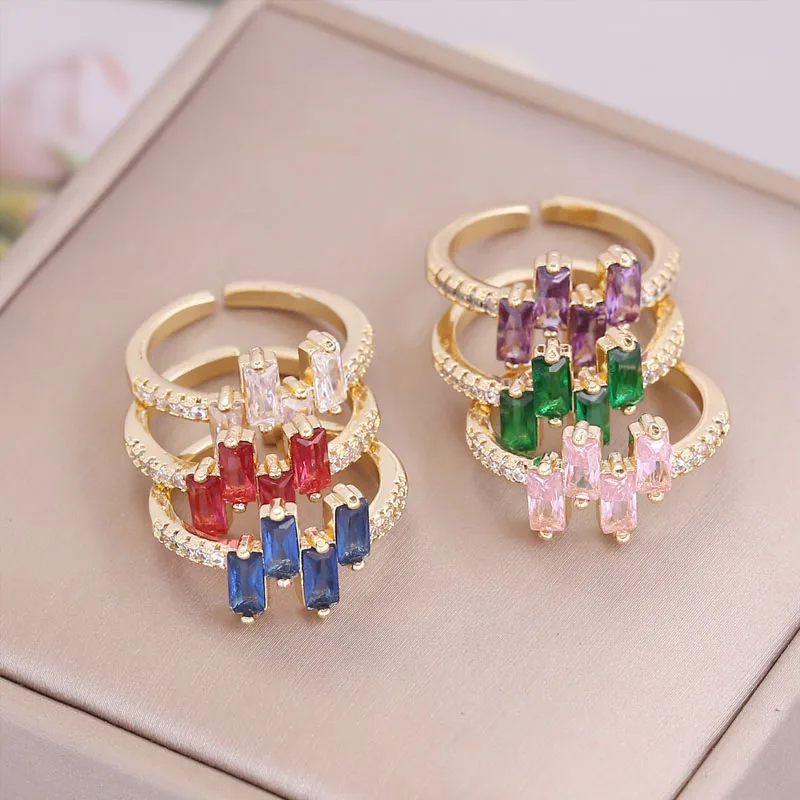 New Fashion Micro-inlaid Crystal Zircon Rings Sweet Elegant Flower Ring for Girl Women Finger Bague Jewelry Bridal Gift Delicate
New Fashion Micro-inlaid Crystal Zircon Rings Sweet Elegant Flower Ring for Girl Women Finger Bague Jewelry Bridal Gift Delicate