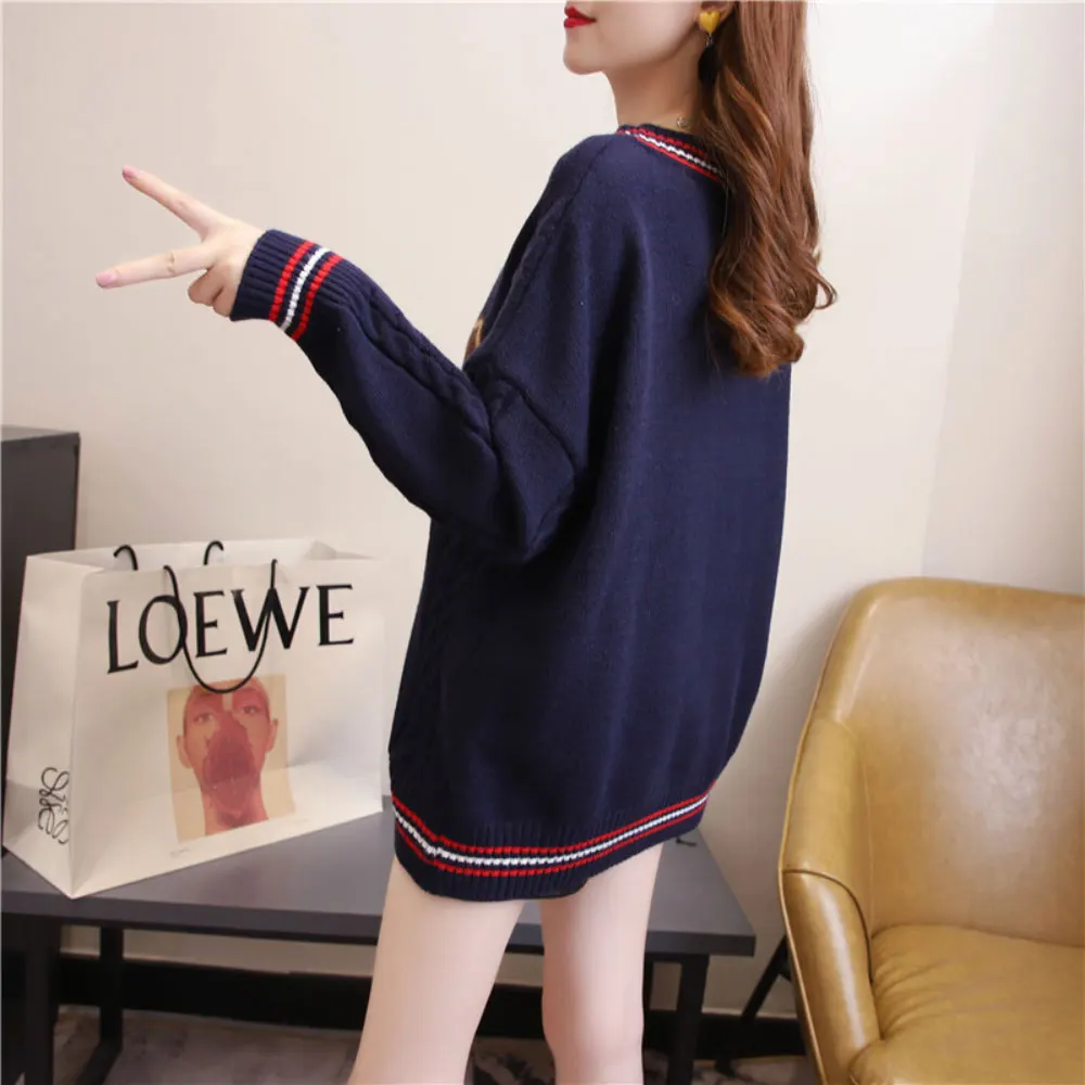 ZOTTSOZ Jumpers Korean Casual Harajuku Knitted Cartoon Bear Sweaters Women Fashion Loose Knitwear Pullovers Outwear Tops 2021
ZOTTSOZ Jumpers Korean Casual Harajuku Knitted Cartoon Bear Sweaters Women Fashion Loose Knitwear Pullovers Outwear Tops 2021