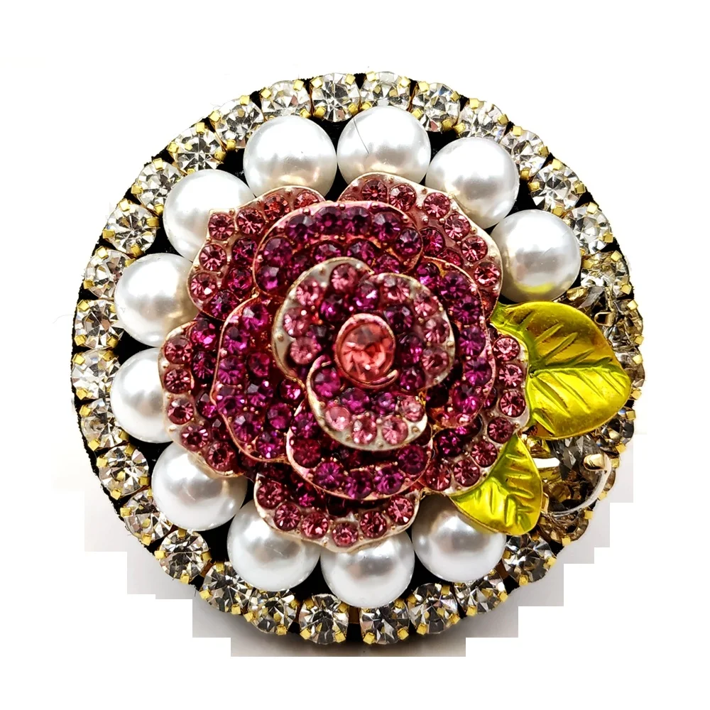 Victorian Style Imitated Pearls Surround Purple-red Crystal Rose Brooches Fabric Background Flower Round Pins Costume Accessory
Victorian Style Imitated Pearls Surround Purple-red Crystal Rose Brooches Fabric Background Flower Round Pins Costume Accessory