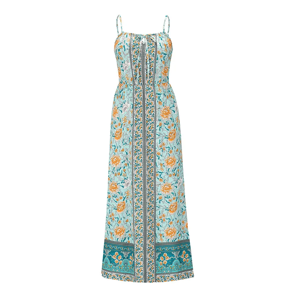 Yg brand women's clothing 2021 summer new retro floral European and American women's large sexy slim Bohemian suspender dress
Yg brand women's clothing 2021 summer new retro floral European and American women's large sexy slim Bohemian suspender dress