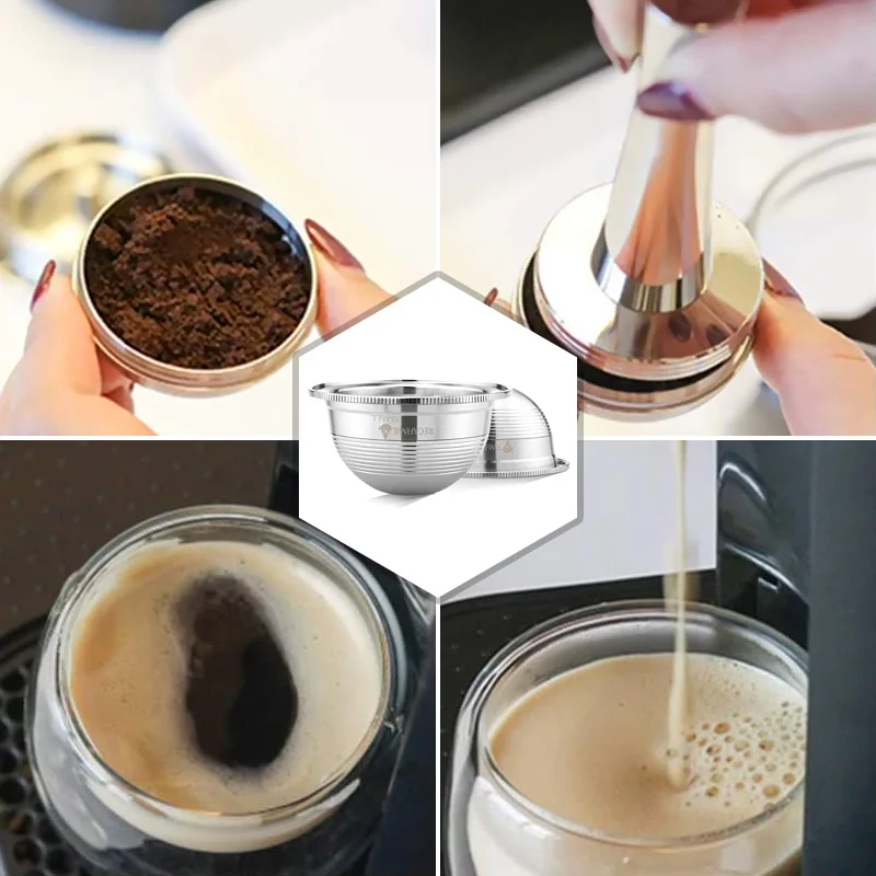Refillable Nespresso Coffee Capsule Crema Espresso Reusable New Refillable Stainless Steel Coffee Filter
Refillable Nespresso Coffee Capsule Crema Espresso Reusable New Refillable Stainless Steel Coffee Filter
