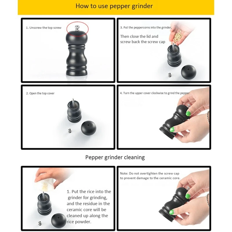 2 Pcs Wood Salt and Pepper Grinder Set Pepper Salt Mill Shaker, Solid Wood with Adjustable Coarseness, Black & White
2 Pcs Wood Salt and Pepper Grinder Set Pepper Salt Mill Shaker, Solid Wood with Adjustable Coarseness, Black & White
