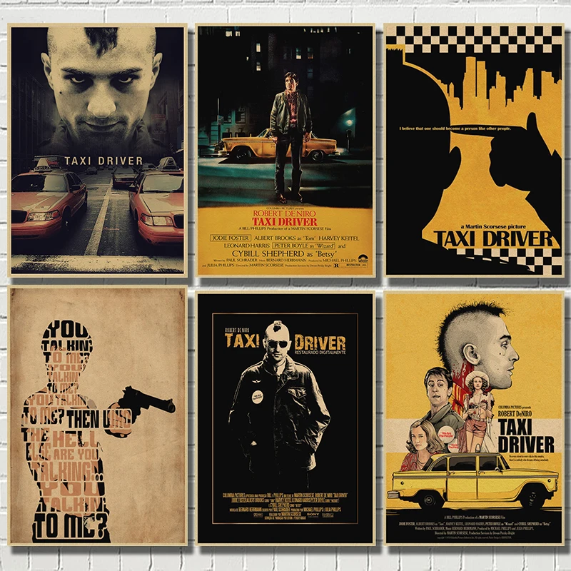 Taxi Driver Movie Poster Antique Print Painting Kraft Paper Living Room Bedroom Vintage Wall Sticker
Taxi Driver Movie Poster Antique Print Painting Kraft Paper Living Room Bedroom Vintage Wall Sticker