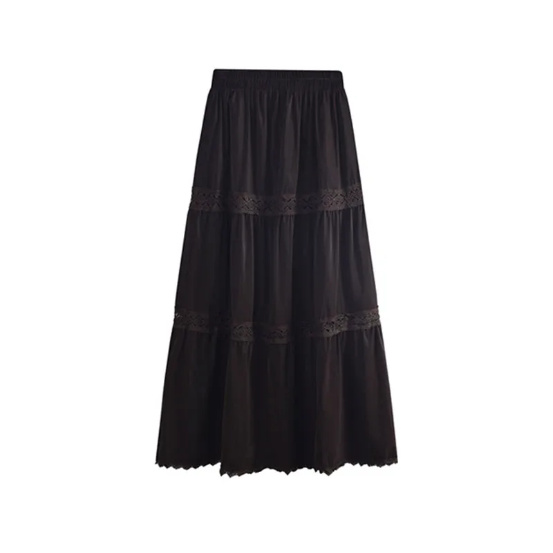2020 Autumn & Winter New Korean Women Simple Solid Elastic Waist Smooth A-line Skirt Stitching Lace Long Skirt Free Shipping
2020 Autumn & Winter New Korean Women Simple Solid Elastic Waist Smooth A-line Skirt Stitching Lace Long Skirt Free Shipping