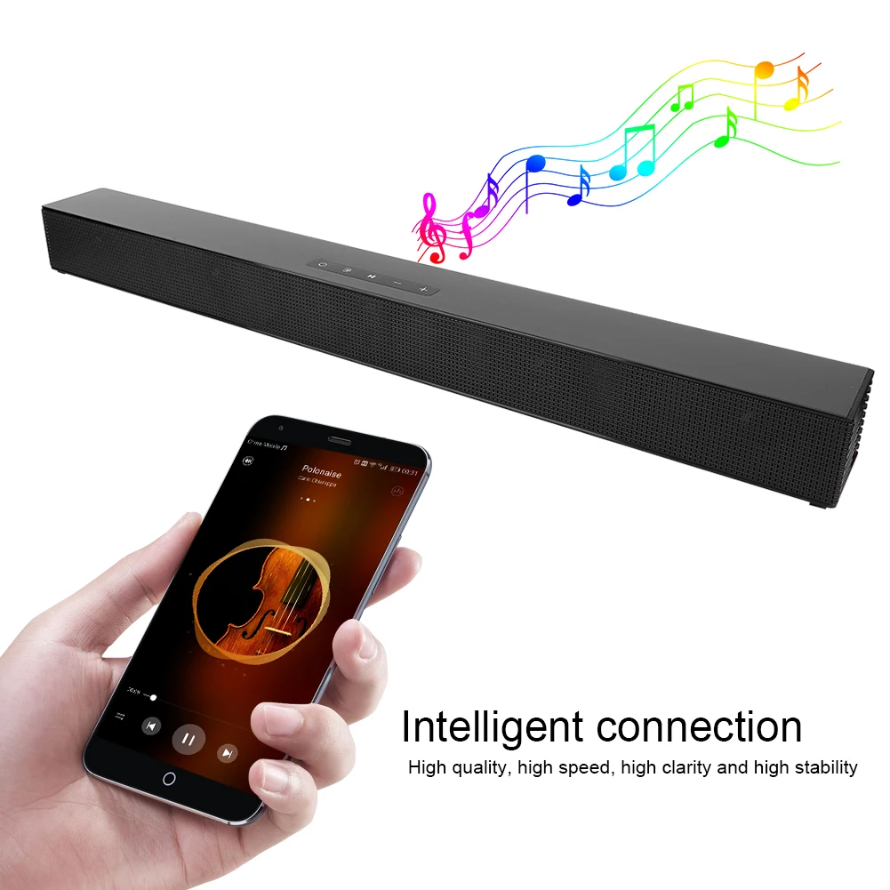 40W High-Power Fiber HDMI-compatible Soundbar Bluetooth Speaker Coaxial Strip Wall Mount TV Stereo (Remote Control with Battery)
40W High-Power Fiber HDMI-compatible Soundbar Bluetooth Speaker Coaxial Strip Wall Mount TV Stereo (Remote Control with Battery)