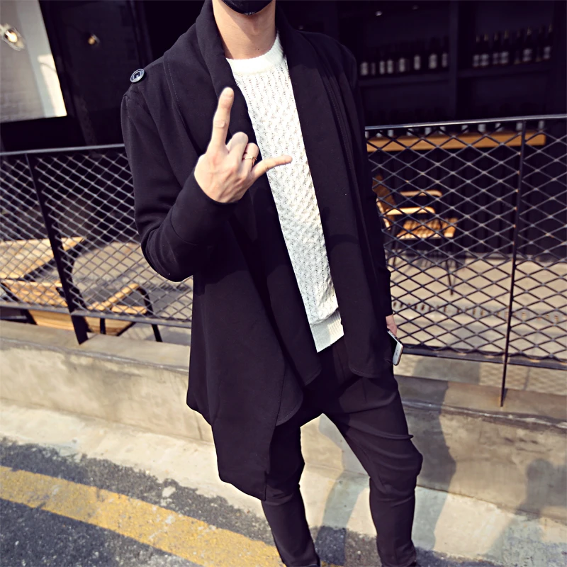 Spring autumn men thin long trench coat gothic cloak nightclub singer stage costume mens irregular hip hop jackets cardigan
Spring autumn men thin long trench coat gothic cloak nightclub singer stage costume mens irregular hip hop jackets cardigan