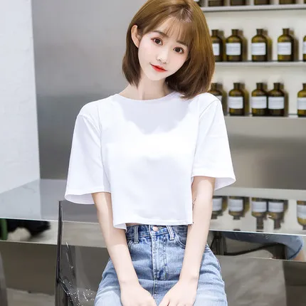 HAN Multicolor loose umbilical T-shirt short-sleeved summer new style niche high-waist crop top trend wild cotton
HAN Multicolor loose umbilical T-shirt short-sleeved summer new style niche high-waist crop top trend wild cotton
