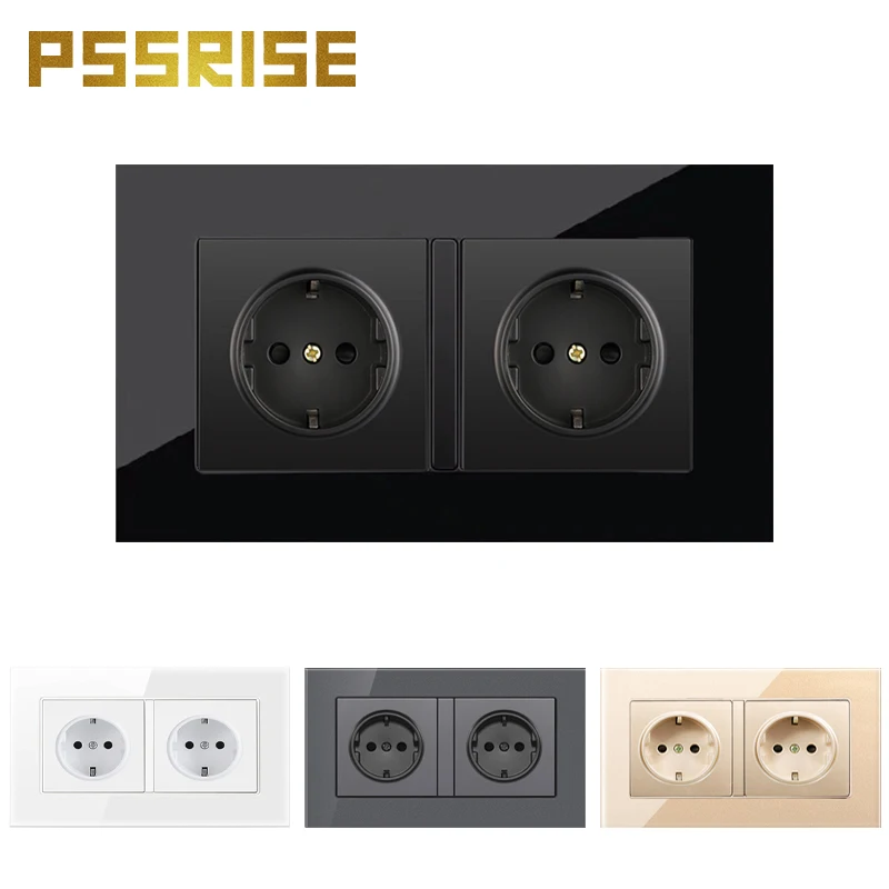 PSSRISE EU Standard Power Socket Electrical Outlet Wall Crystal Glass Panel Power Socket Plug Grounded Wall Power Socket 146*86
PSSRISE EU Standard Power Socket Electrical Outlet Wall Crystal Glass Panel Power Socket Plug Grounded Wall Power Socket 146*86