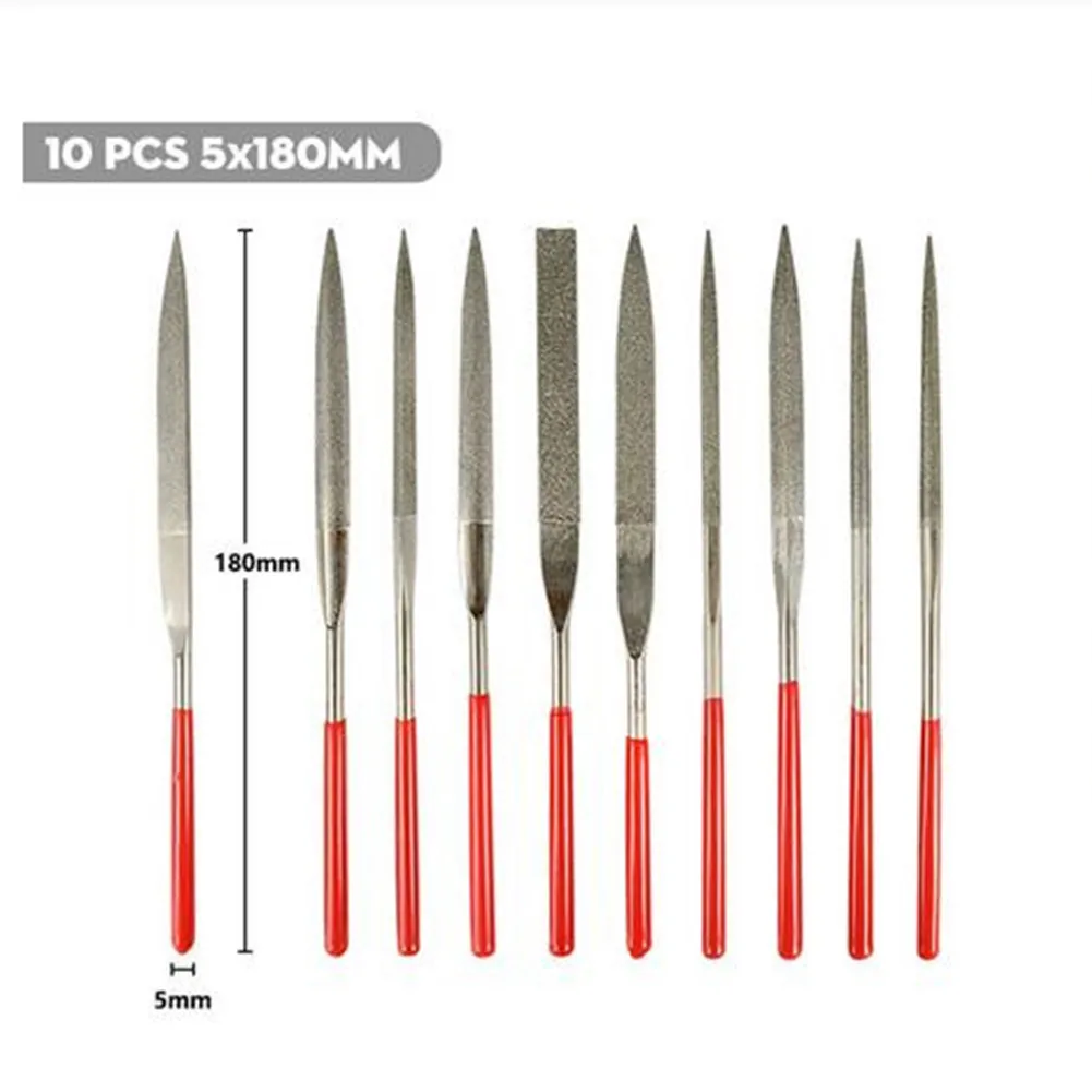 10Pcs Diamond Mini Needle File Set Handy Tools Ceramic 4*160/5*180mm Suitable For Jewelry Repair Carving Diamond File
10Pcs Diamond Mini Needle File Set Handy Tools Ceramic 4*160/5*180mm Suitable For Jewelry Repair Carving Diamond File