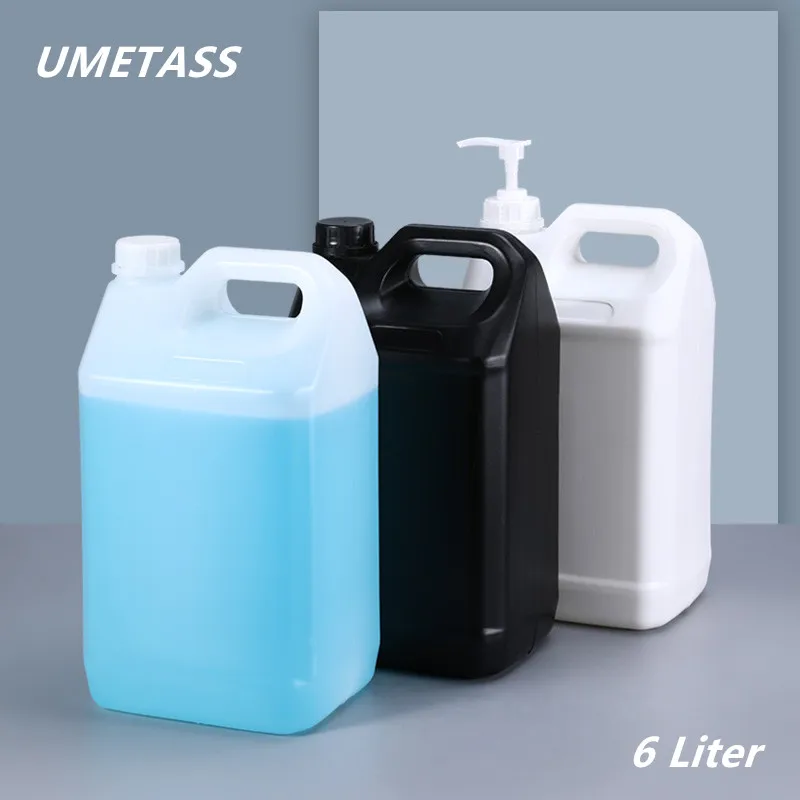 UMETASS 6-литровый пластиковый канистра HDPE многоразовая бутылка для жидкого лосьона