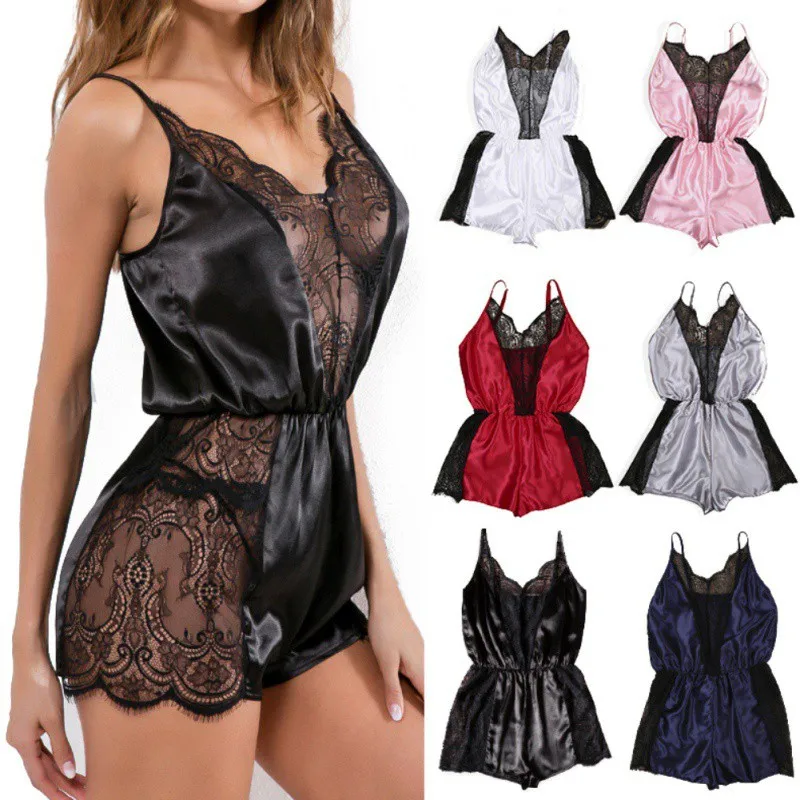 Hot Sale Wholesale Women's Jumpsuits Sexy Hollow Out Lace Perspective Onesies Blackless Lingerie Pajama Bodysuits Sleepwear
Hot Sale Wholesale Women's Jumpsuits Sexy Hollow Out Lace Perspective Onesies Blackless Lingerie Pajama Bodysuits Sleepwear