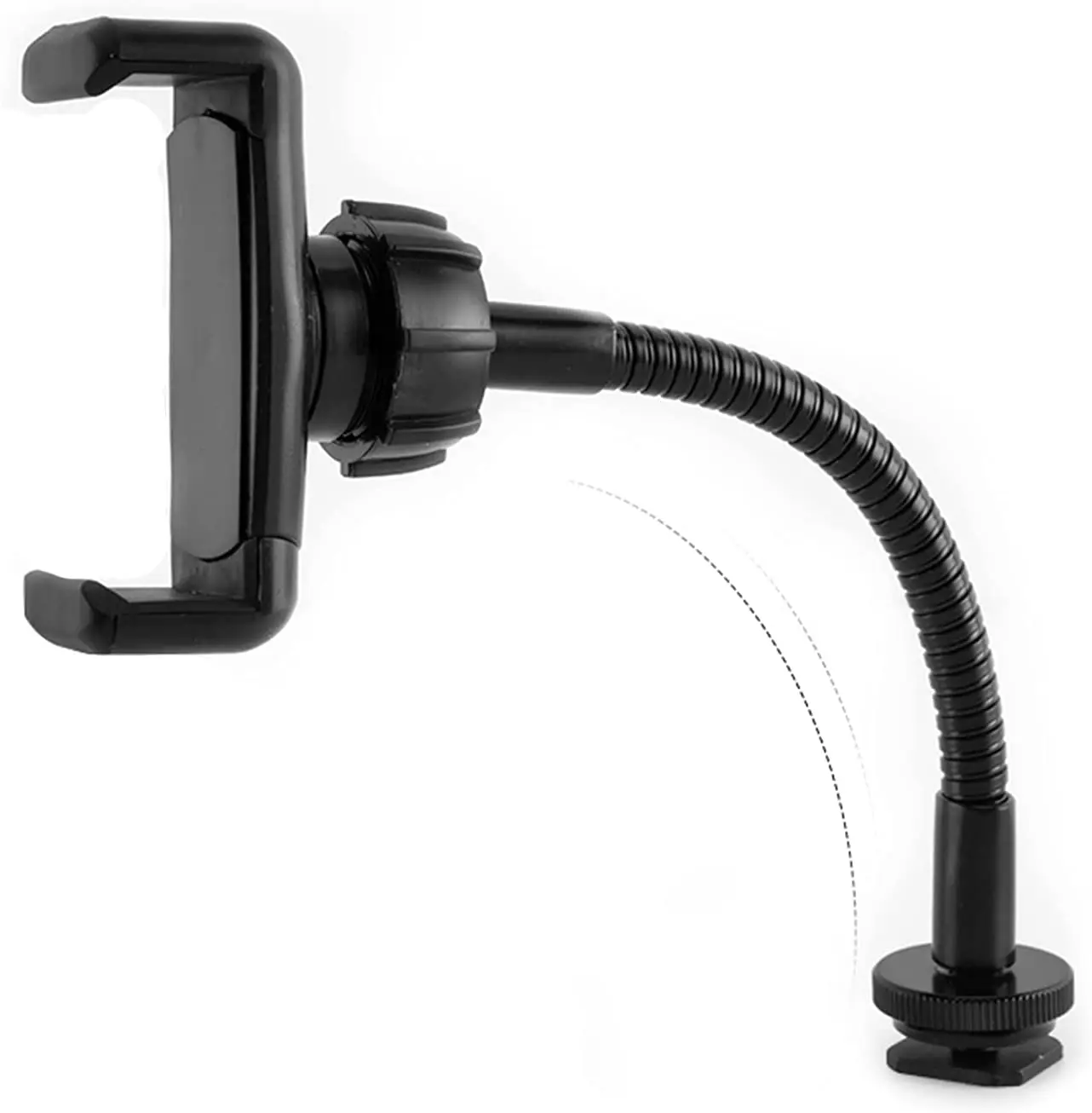 Phone Holder for Ring Light and Tripod Stand with 1/4 and Hot Shoe Adapter, Flexible Phone Tripod Mount Adapter (Black)
Phone Holder for Ring Light and Tripod Stand with 1/4 and Hot Shoe Adapter, Flexible Phone Tripod Mount Adapter (Black)