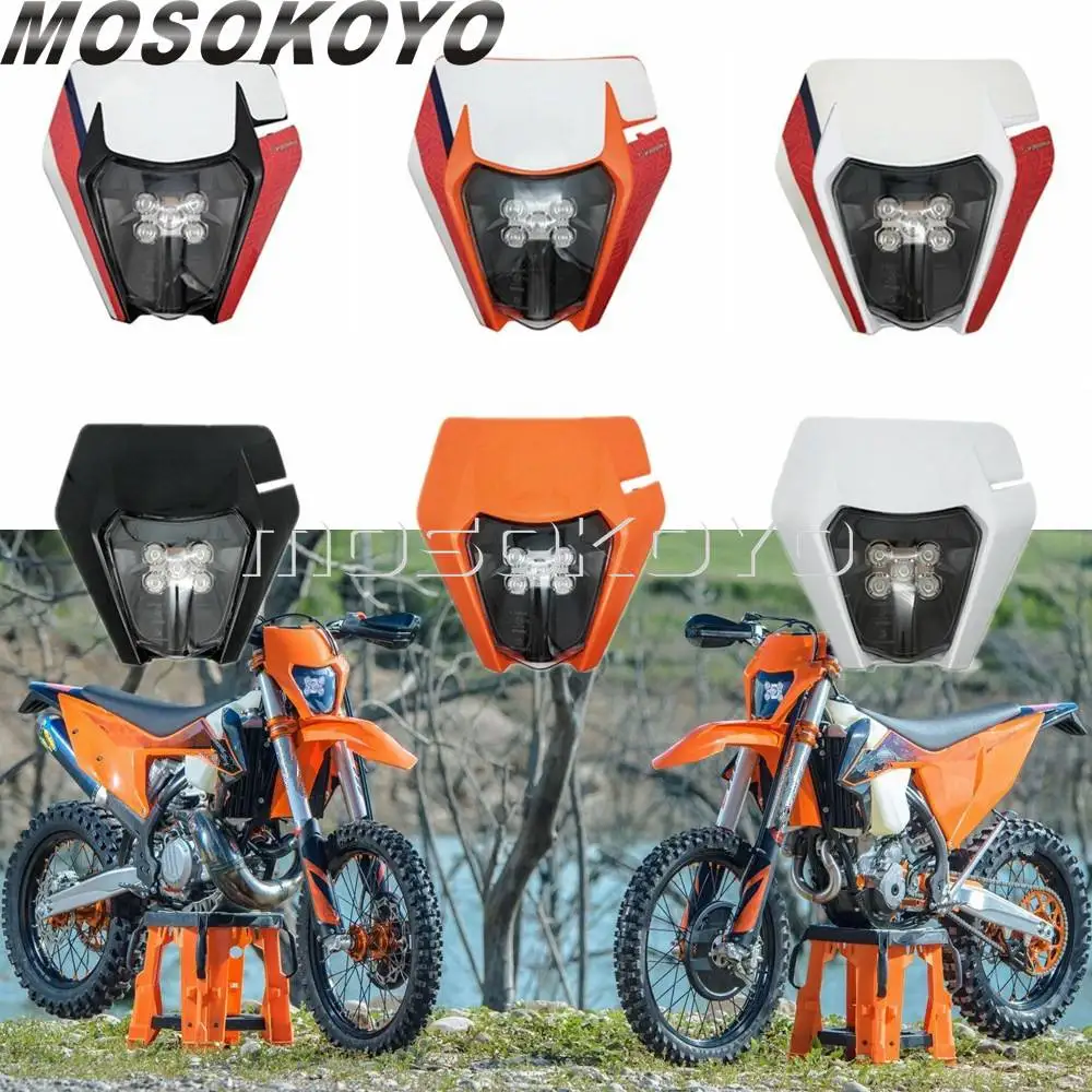 Supermoto E8 светодиодный головной светильник Мотокросс двойной спортивный для EXC XC-W