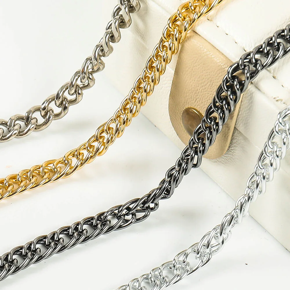 120cm Handbag Metal Chains Shoulder Bag Strap DIY Purse Chain Gold Silver Bronze Black Handles Bag Parts Accessories Wholesale
120cm Handbag Metal Chains Shoulder Bag Strap DIY Purse Chain Gold Silver Bronze Black Handles Bag Parts Accessories Wholesale