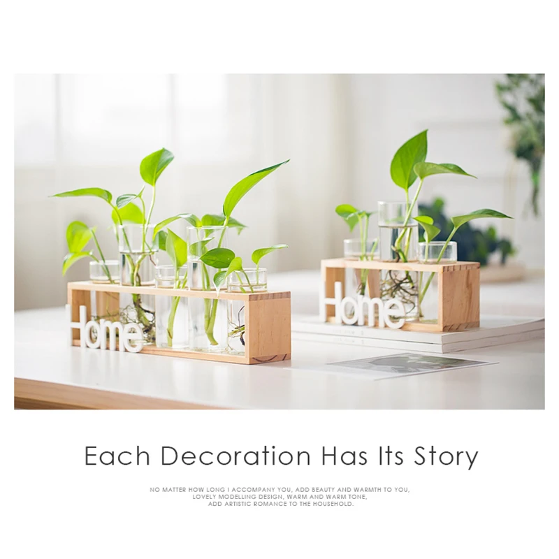 Glass Hydroponic Bottle Transparent Flower Vase Wooden Frame Support Tabletop Creative Home Garden Coffee Shop Room LB88
Glass Hydroponic Bottle Transparent Flower Vase Wooden Frame Support Tabletop Creative Home Garden Coffee Shop Room LB88