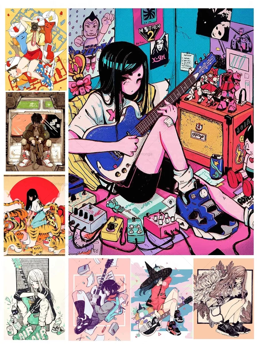 Colorful Guitar Girl Diy 5D Diamond Painting Full Square and Round Embroidery Mosaic Wall Art Handmade Home Decoration Gifts
Colorful Guitar Girl Diy 5D Diamond Painting Full Square and Round Embroidery Mosaic Wall Art Handmade Home Decoration Gifts