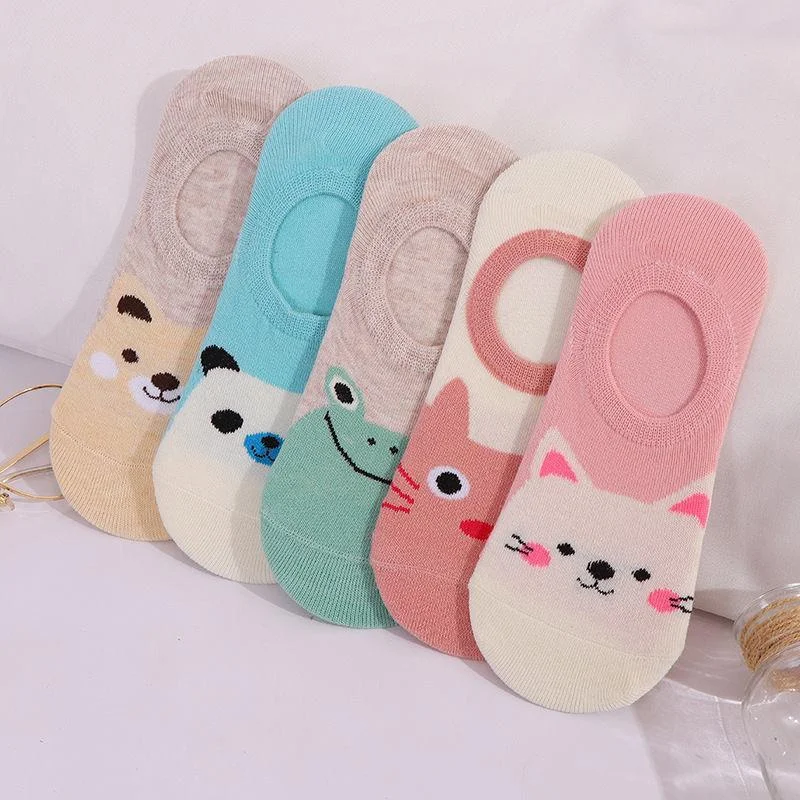 5 пар милые Harajuku женские носки с рисунками из мультфильмов принтом в виде панды и