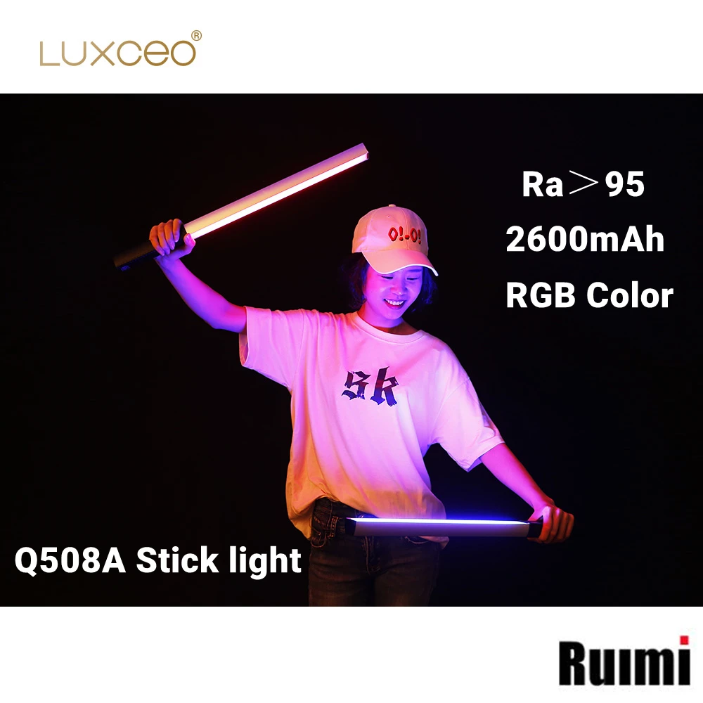 LUXCEO Q508A RGB Video Light Wand Tube LED Photography Lamp With Remote Control 8 Color 3000K-5750K For Youtube TikTok Live
LUXCEO Q508A RGB Video Light Wand Tube LED Photography Lamp With Remote Control 8 Color 3000K-5750K For Youtube TikTok Live