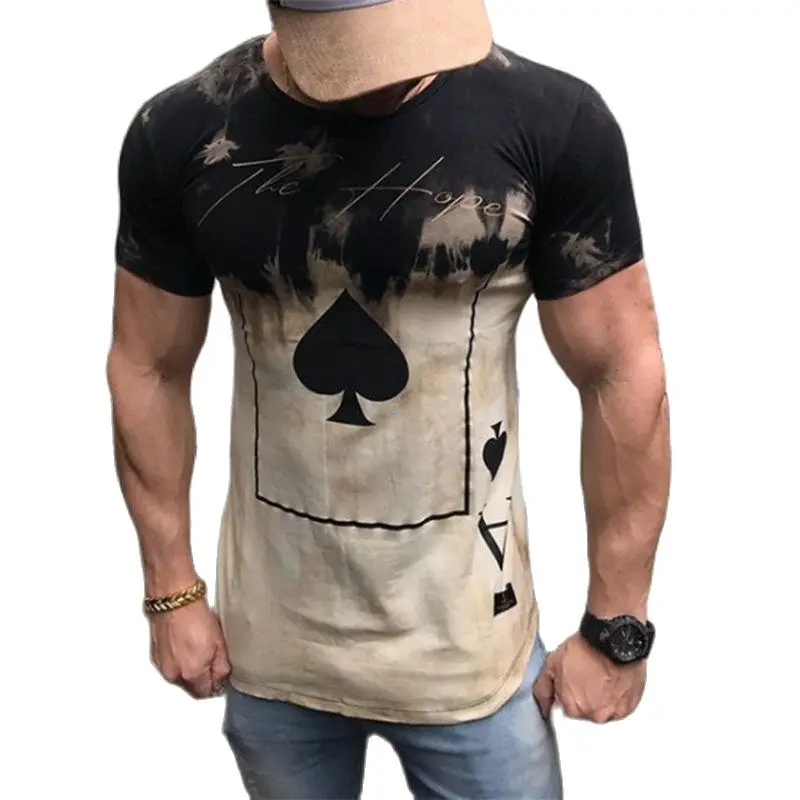2021 Summer New Fashion Men's T-shirt Personalized Casual Spades Print High Neck Short Sleeve Top
2021 Summer New Fashion Men's T-shirt Personalized Casual Spades Print High Neck Short Sleeve Top