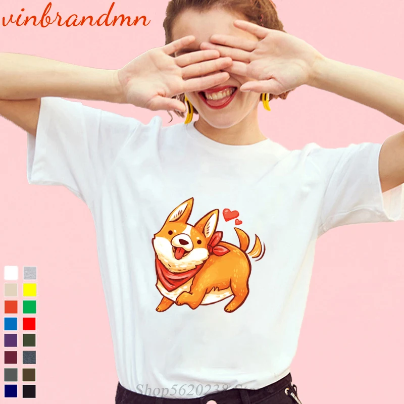 Забавные умные футболки с рисунком корги для женщин Kawaii Милая мультяшная собака дамы Харадзюку футболки топы I love Corgi Camiseta Mujer
Забавные умные футболки с рисунком корги для женщин Kawaii Милая мультяшная собака дамы Харадзюку футболки топы I love Corgi Camiseta Mujer