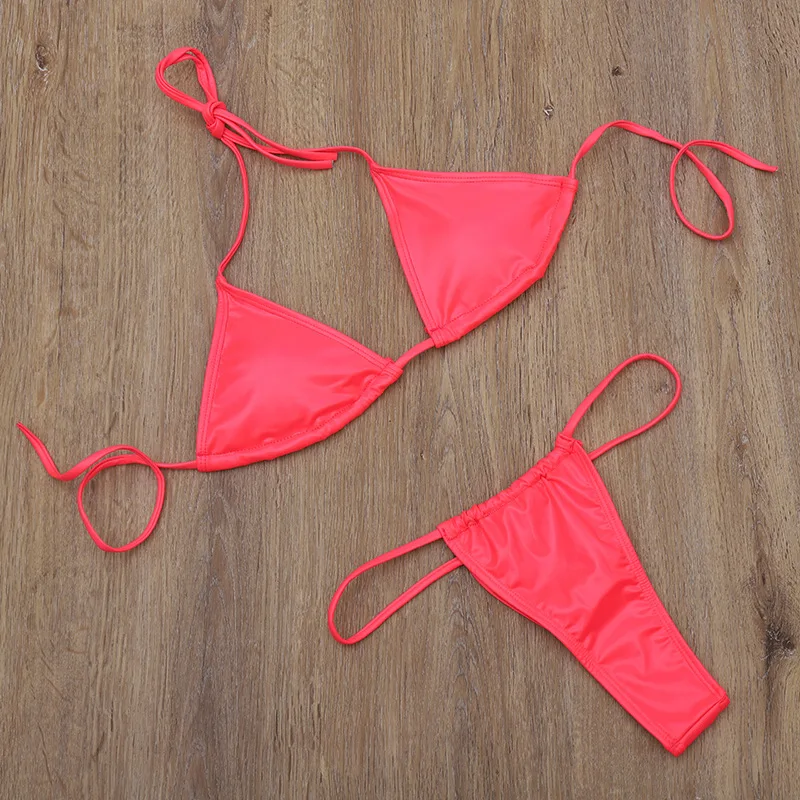 Storyever Women's Swimwear Beach Sexy PU Leather Solid Color DeepV Split Swimsuit Halter Leaky Back Feminine Bikini Set
Storyever Women's Swimwear Beach Sexy PU Leather Solid Color DeepV Split Swimsuit Halter Leaky Back Feminine Bikini Set