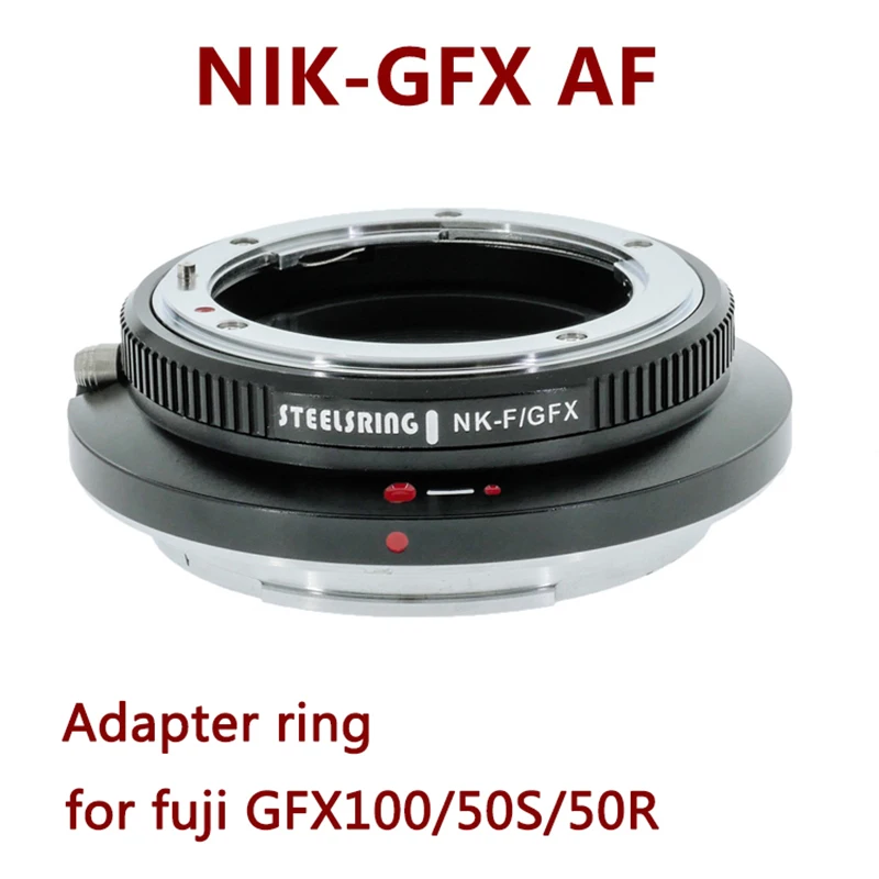 

PEIPRO STEELSRLING NK-GFX Lens Adapter Ring for Nikon Lens to Fujifilm GFX Camera for Fujifilm fuji GFX100/50S/50R Auto focus AF