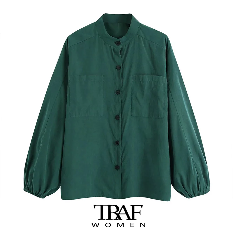 Блузка Женская Асимметричная с карманами, на пуговицах, с длинным рукавом 
Блузка Женская Асимметричная с карманами, на пуговицах, с длинным рукавом