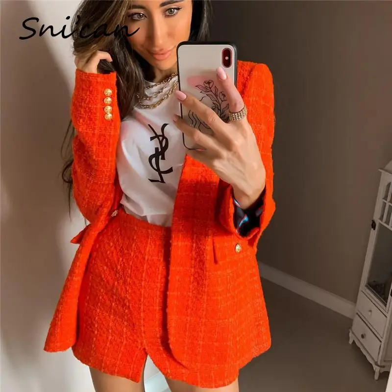 Женский твидовый блейзер с карманами Za, оранжевый или красный офисный пиджак, верхняя одежда, осень-зима 2021 
Женский твидовый блейзер с карманами Za, оранжевый или красный офисный пиджак, верхняя одежда, осень-зима 2021