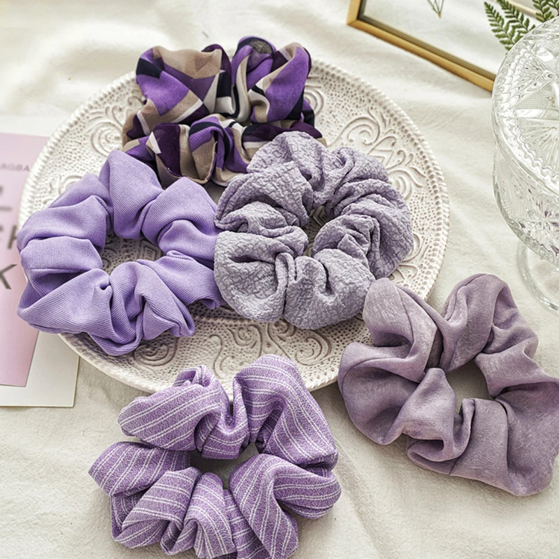 Summer Women Fashion Scrunchies Purple Hair Ties Girls Ponytail Holders Rubber Band Elastic Hairband Hair Rope Hair Accessories
Summer Women Fashion Scrunchies Purple Hair Ties Girls Ponytail Holders Rubber Band Elastic Hairband Hair Rope Hair Accessories