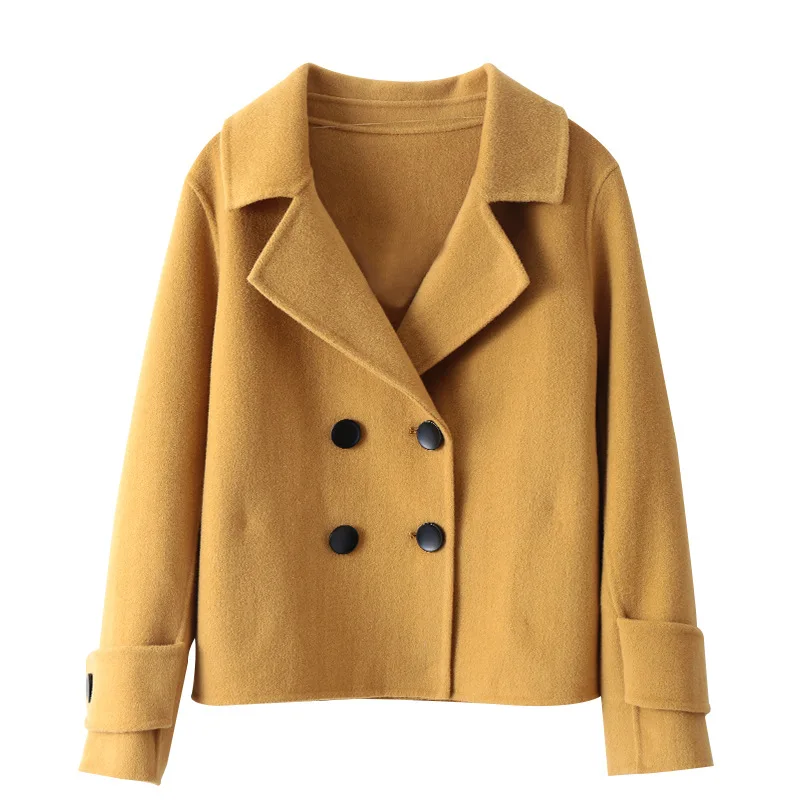 and Autumn winter 2020 new Korean handmade double faced overcoat women's short style showing slim and small aged wool
and Autumn winter 2020 new Korean handmade double faced overcoat women's short style showing slim and small aged wool