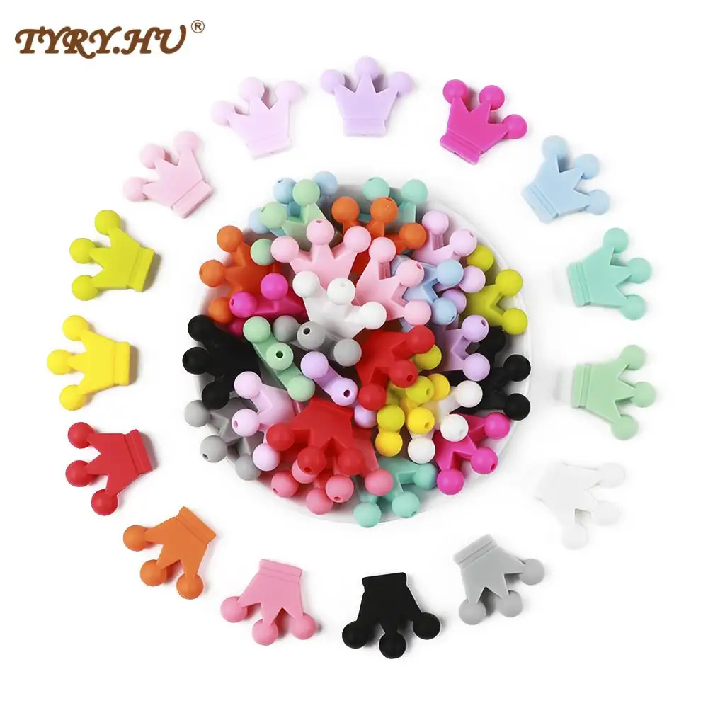 TYRY.HU 10 шт., детские игрушки для прорезывания зубов, корона, силиконовые бусины, пищевой силикон, «сделай сам», цепочка для пустышки, подвеска, ... 
TYRY.HU 10 шт., детские игрушки для прорезывания зубов, корона, силиконовые бусины, пищевой силикон, «сделай сам», цепочка для пустышки, подвеска, ...