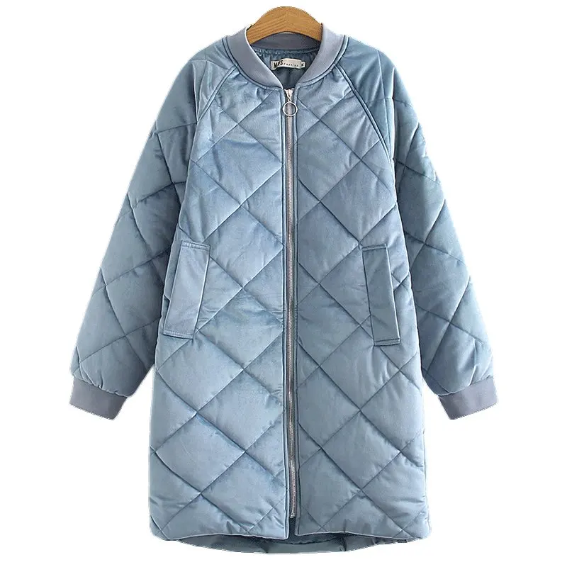 2021 Ladies Winter Jacket Plus Size Long Wadded Jacket For Women Large Loose Long Sleeve Pocket Zipper Black Blue Coats 3XL~6XL
2021 Ladies Winter Jacket Plus Size Long Wadded Jacket For Women Large Loose Long Sleeve Pocket Zipper Black Blue Coats 3XL~6XL