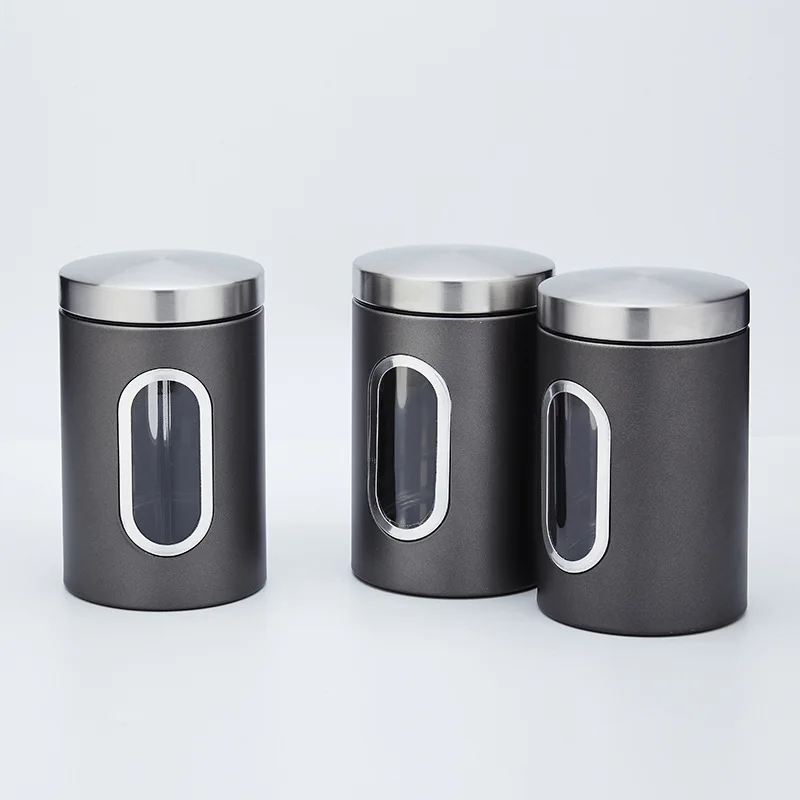 3Pcs Grains Storage Tank Coffee Food Snack Storage Box Stainless Steel Sealed Kitchen Multigrain Organizer Transparent Cans
3Pcs Grains Storage Tank Coffee Food Snack Storage Box Stainless Steel Sealed Kitchen Multigrain Organizer Transparent Cans